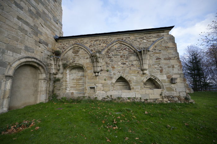 Vista externa de la sacristia del monasteruo de San Martín de Castañeda